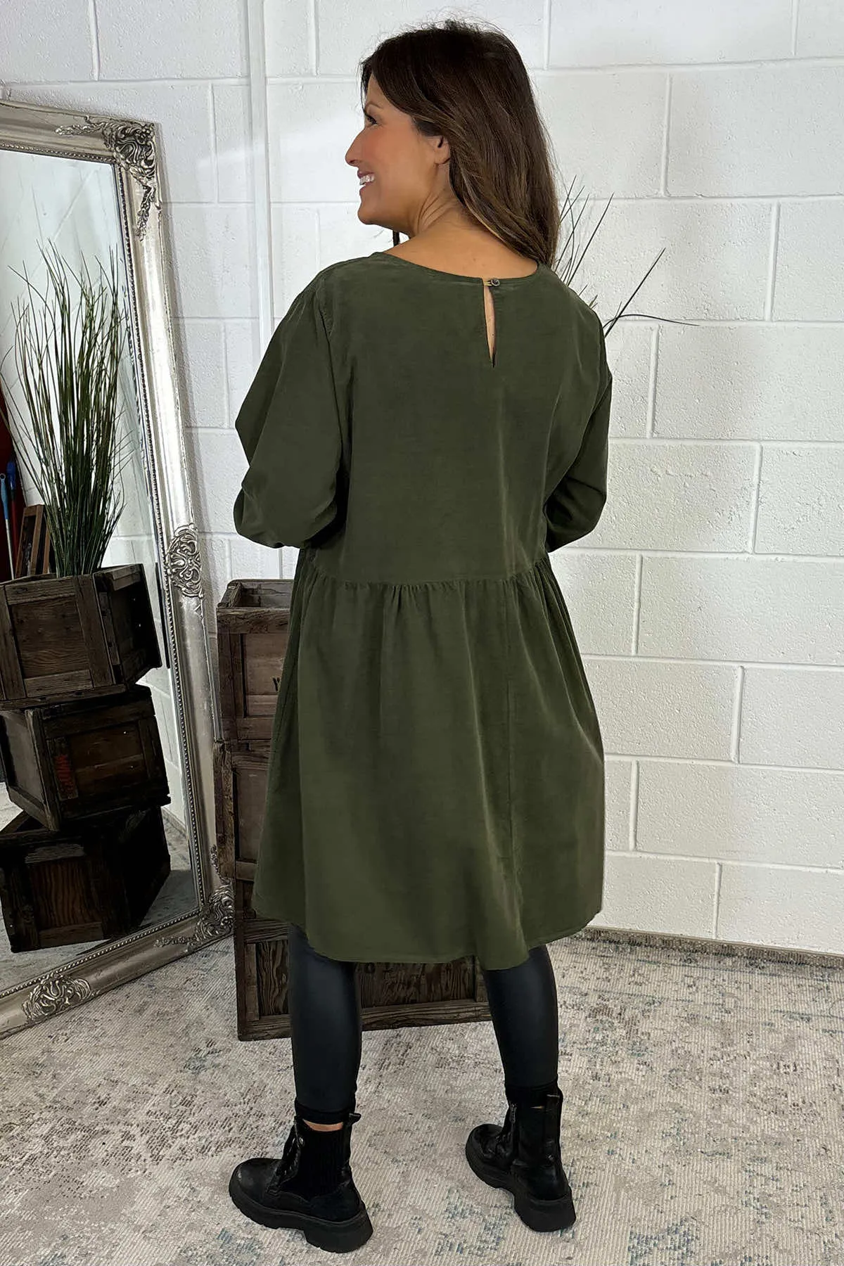 Andrea Needlecord Tunic Khaki