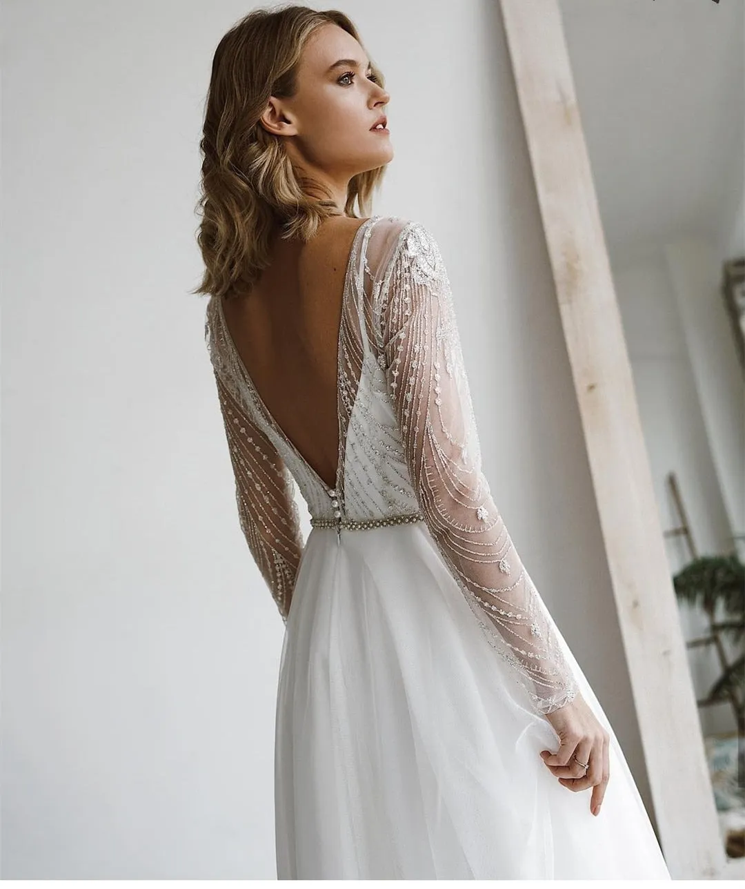 Beading Sashes Tassel Bridal Short Wedding Dress