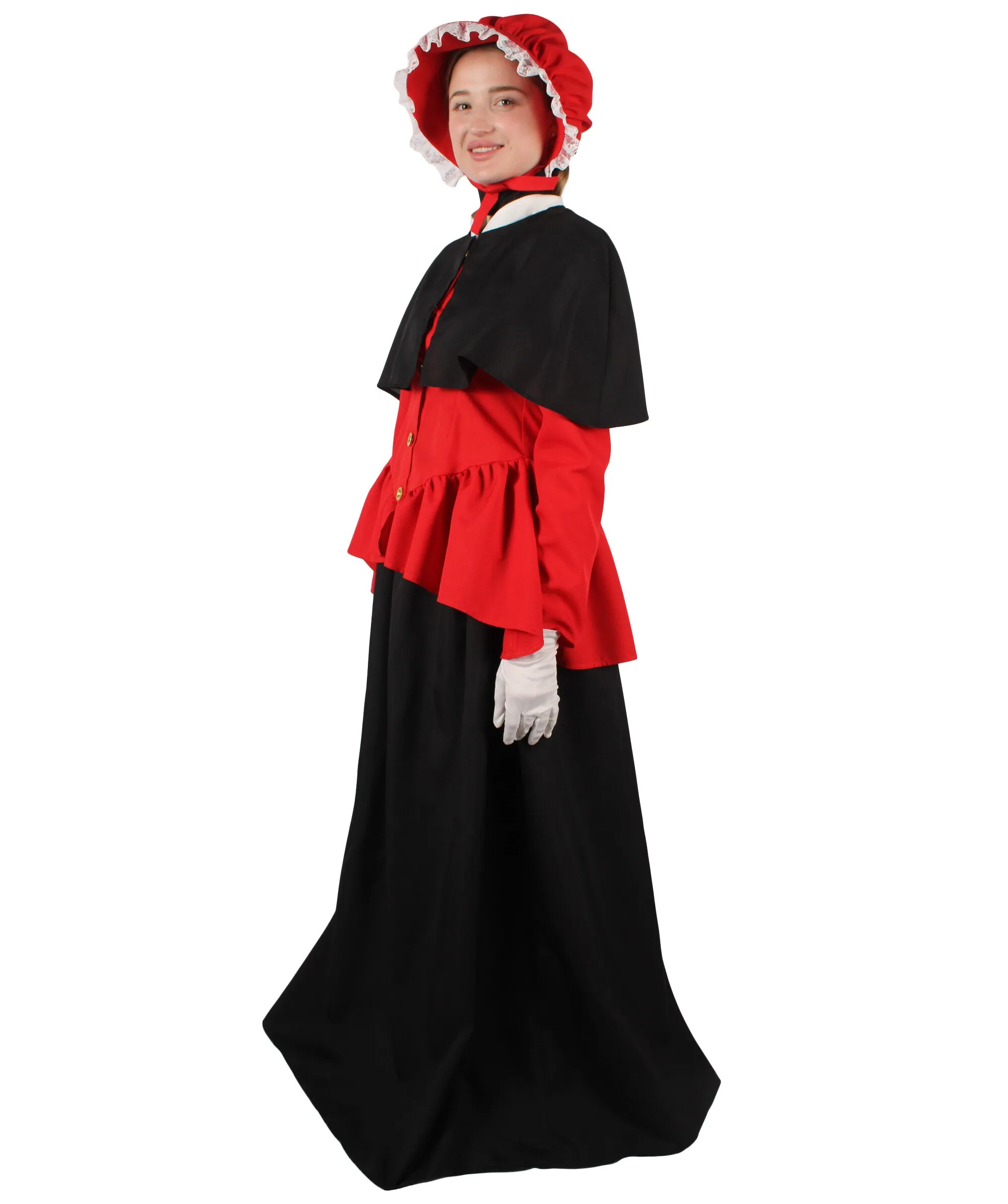 HPO Adult Women's Holiday Celebration Caroler Costume Set I Suitable for Halloween I Flame-retardant Synthetic Fabric