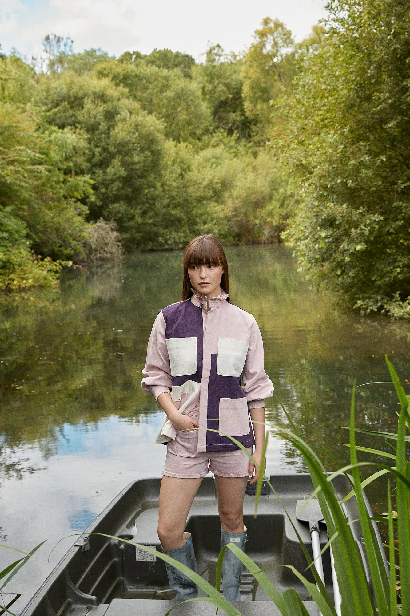 Mabel Short Patch Pocket in Dusty Rose