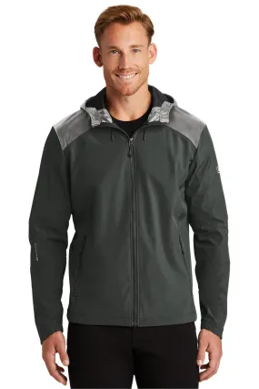 Ogio Mens Endurance Liquid Wind & Water Resistant Full Zip Hooded Jacket - Blacktop - Closeout