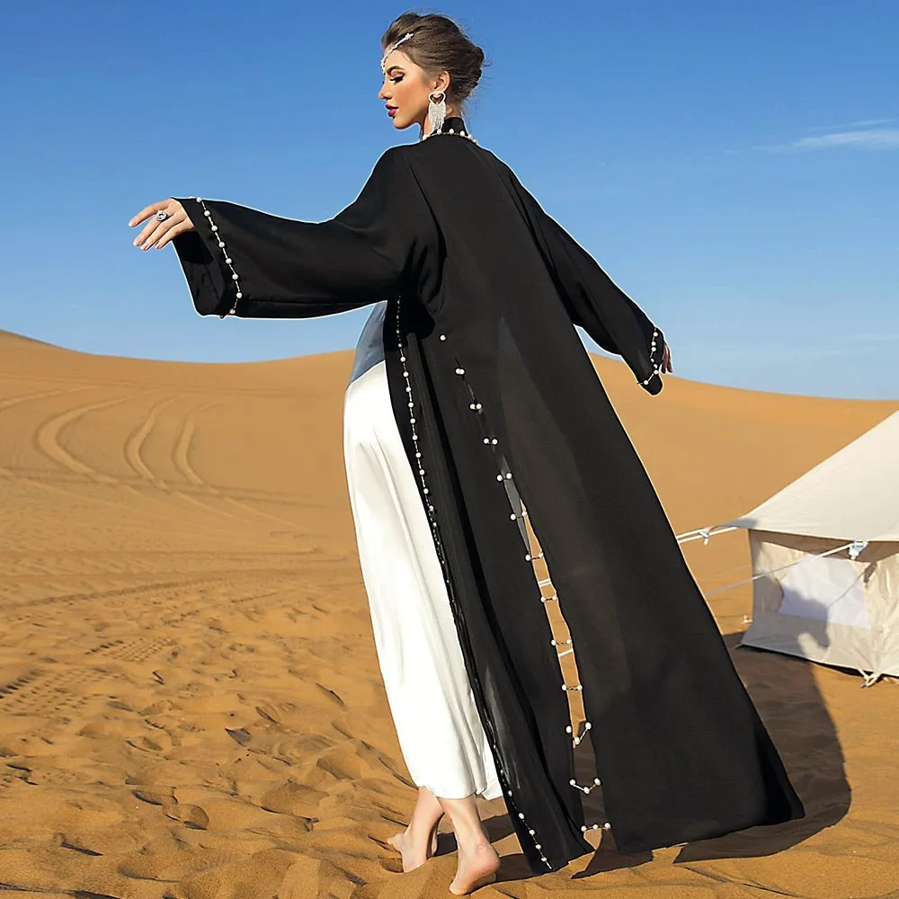 Open Black Women's Abayas Dress