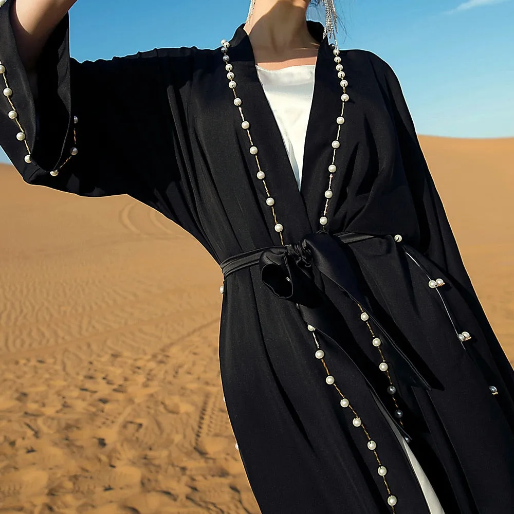 Open Black Women's Abayas Dress