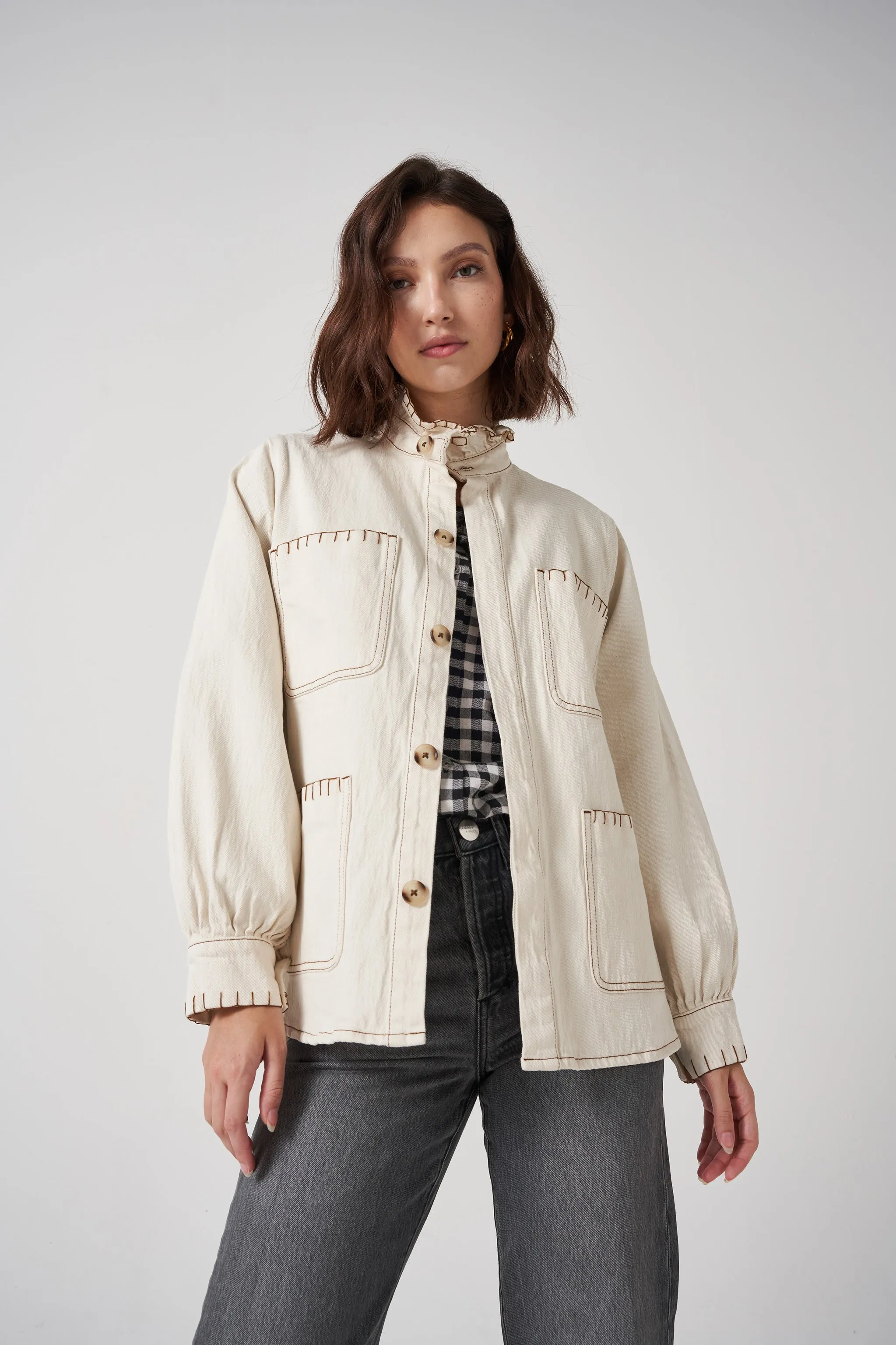 Pablo Jacket in Ecru Denim