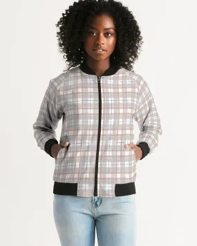 Plants On Plaid Women's Bomber Jacket