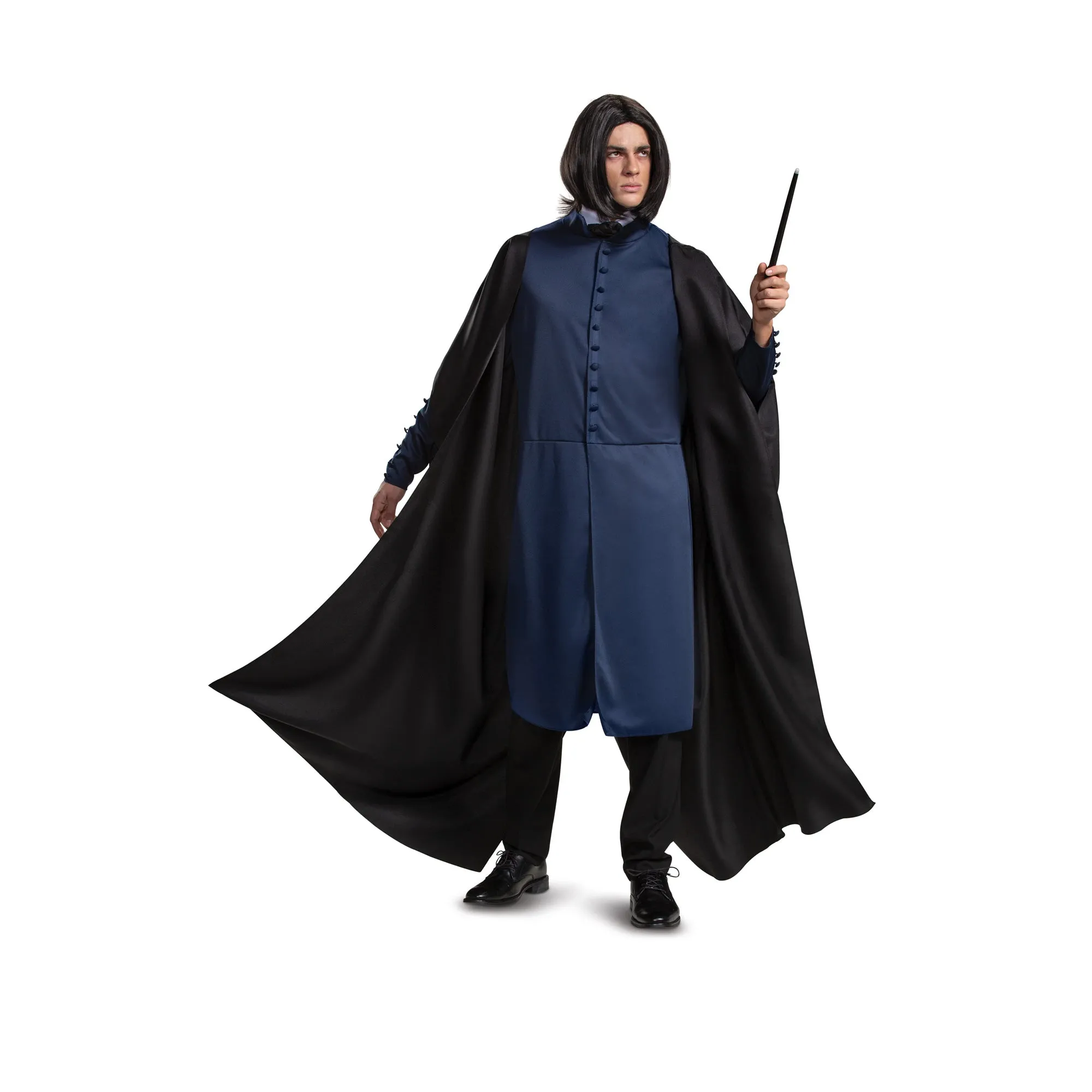 Severus Snape Deluxe Costume for Adults, Harry Potter, Black Robe and Blue Jacket