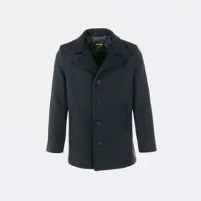 Single Breasted Car Coat (Navy)
