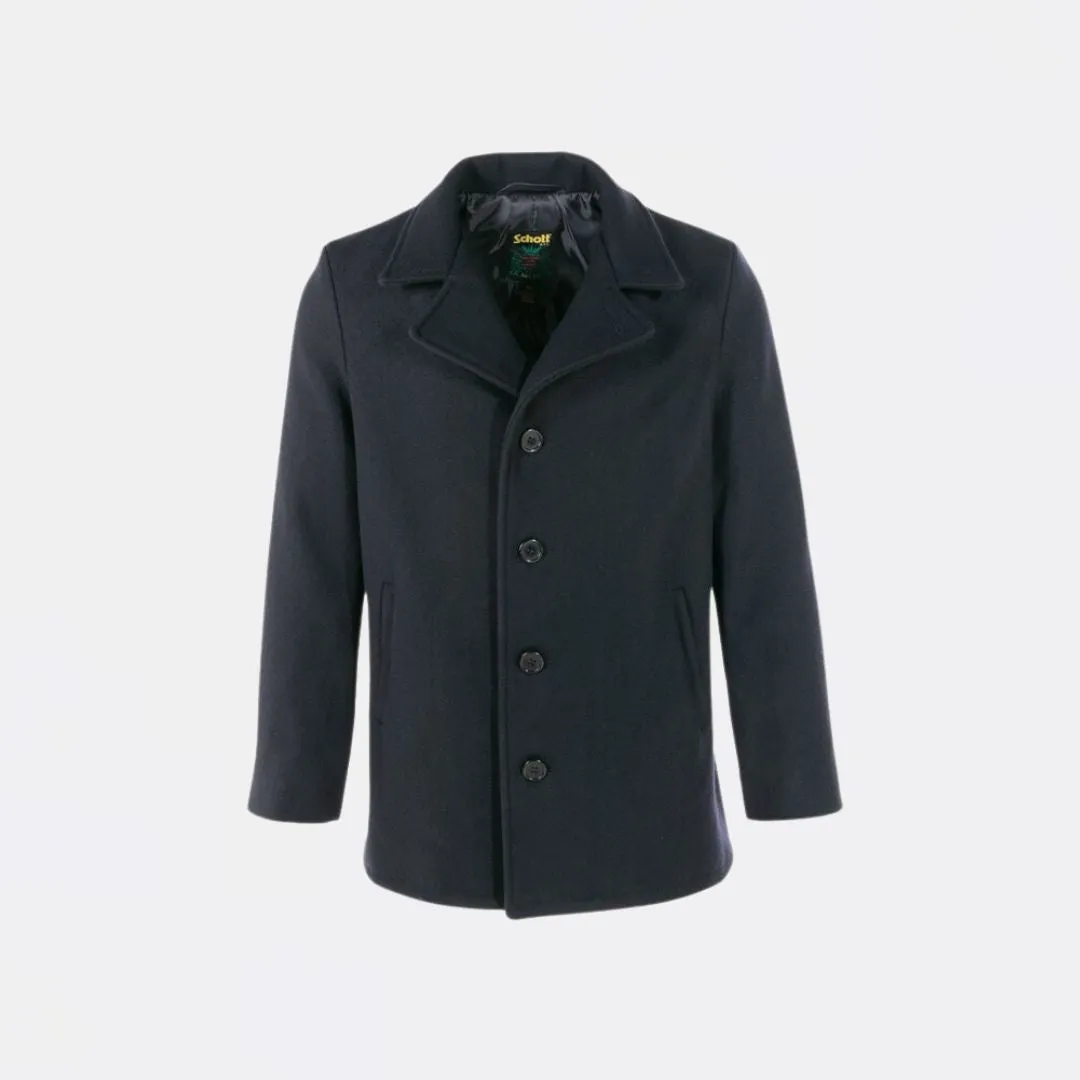 Single Breasted Car Coat (Navy)