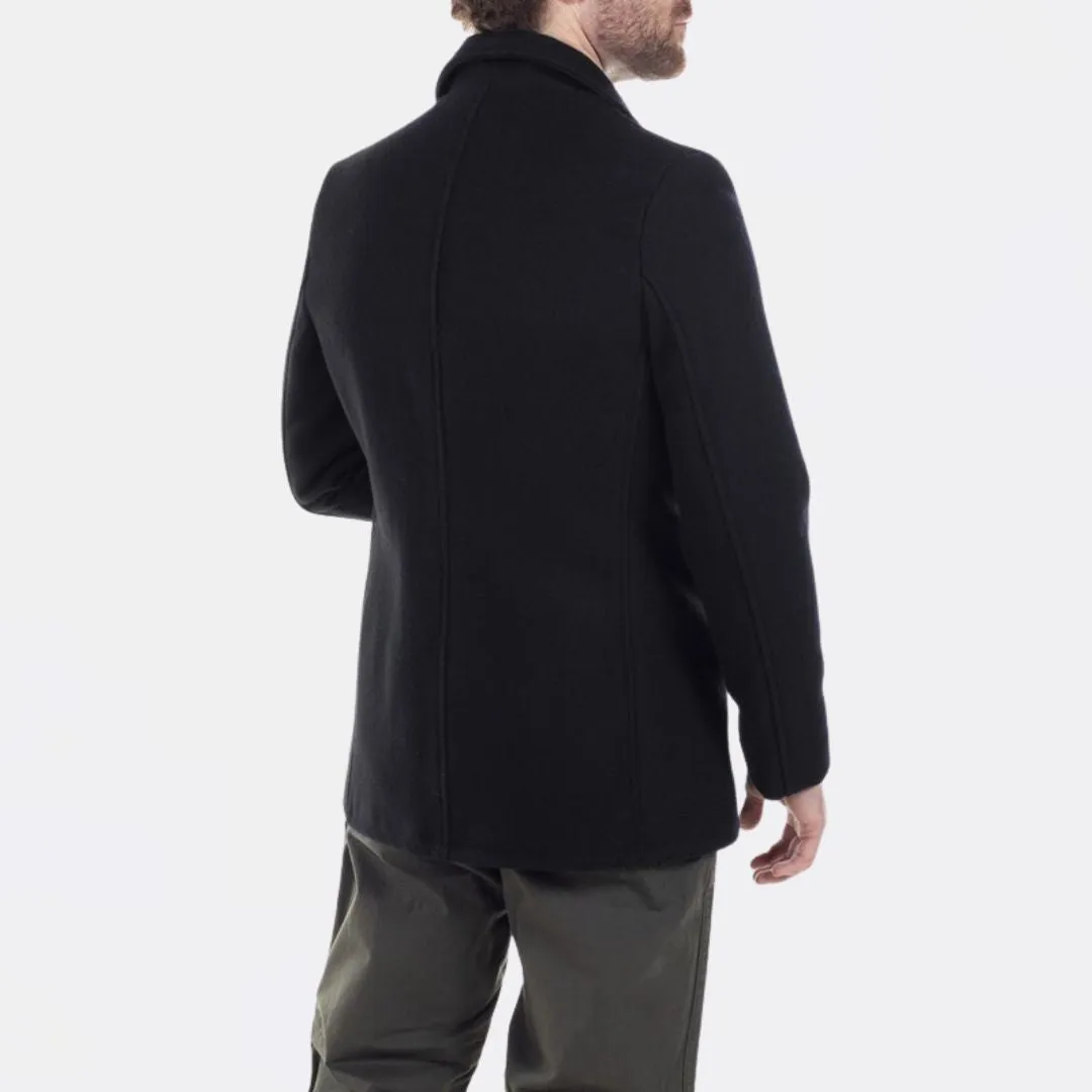 Single Breasted Car Coat (Navy)
