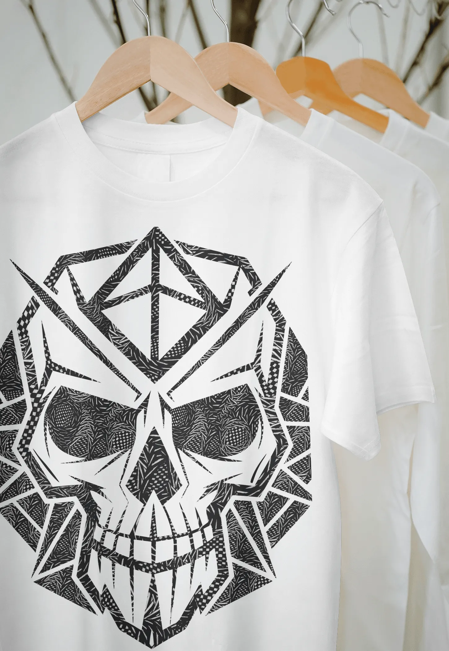 Skull Webs Unisex T-Shirt - 100% Cotton Crewneck Half Sleeve