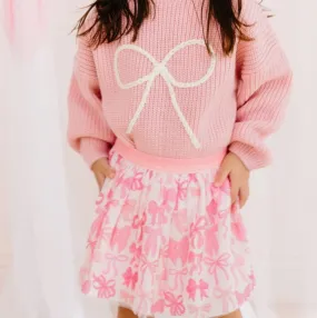 Sweet Wink - Bow Yarn Knit Sweater