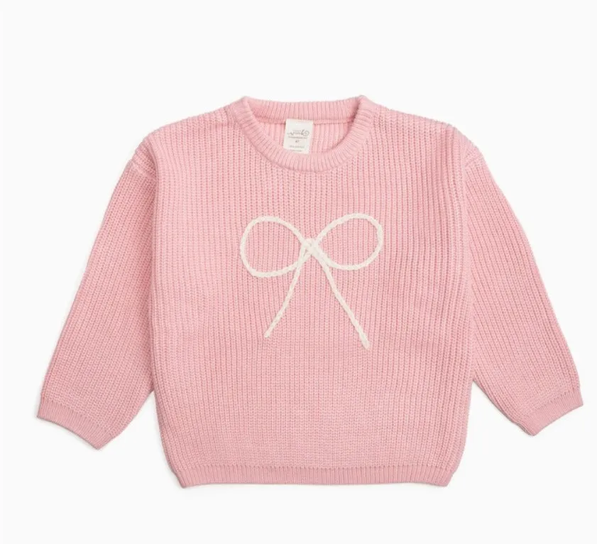 Sweet Wink - Bow Yarn Knit Sweater