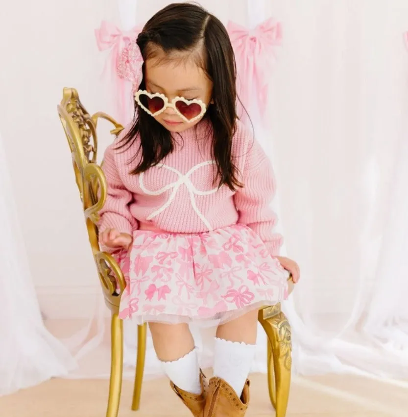 Sweet Wink - Bow Yarn Knit Sweater
