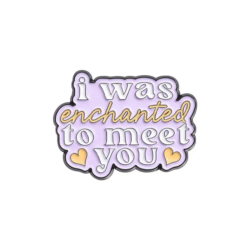 Taylor Swift Alloy Pin - 'Enchanted' Lyrics