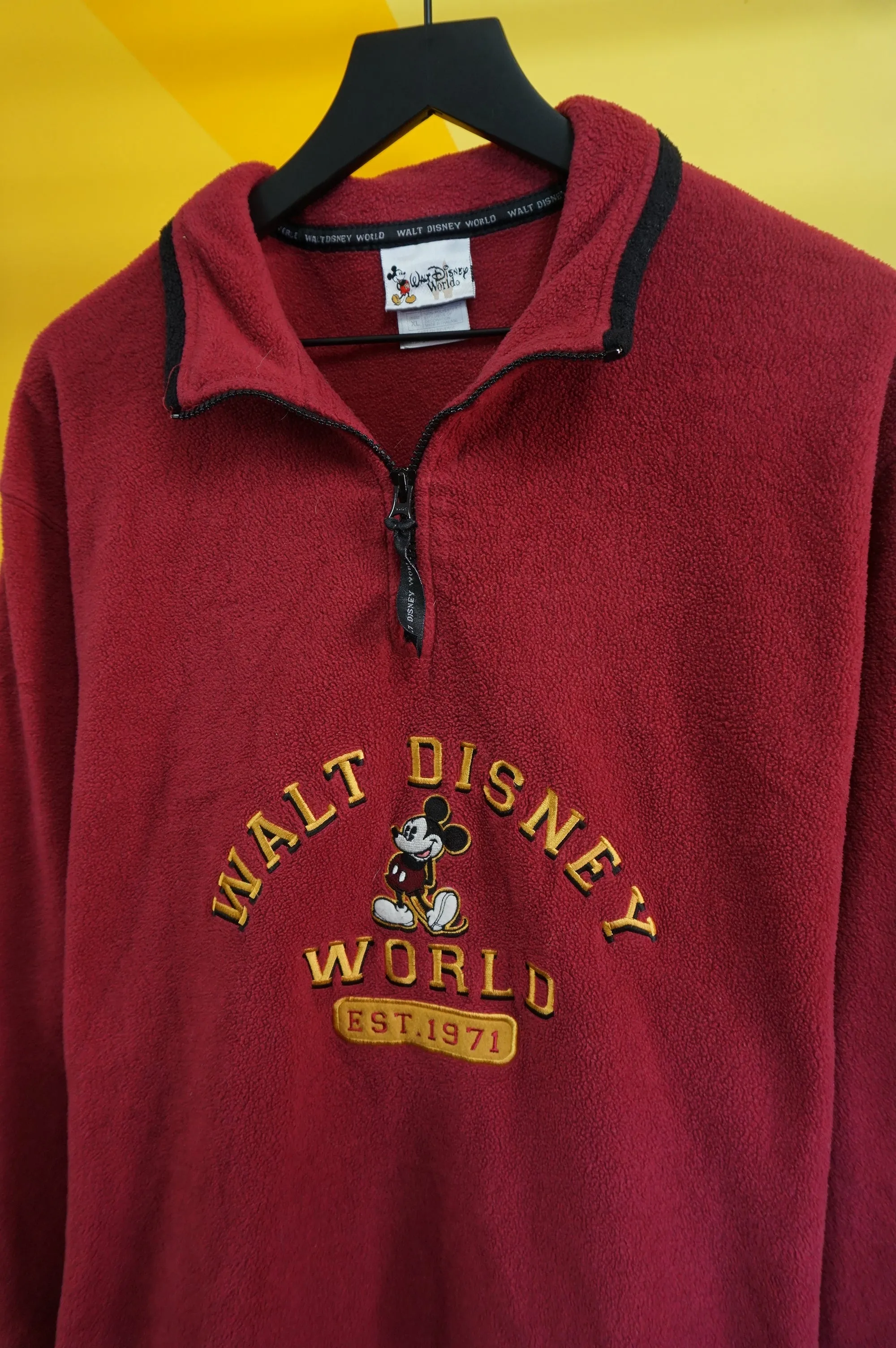 (XL) Vtg Disney World Quarter Zip Fleece
